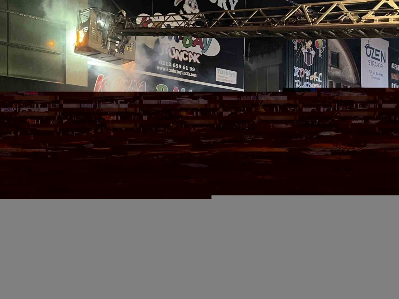 Bağcılar İSTOÇ’da iki katlı iş yerinde yangın