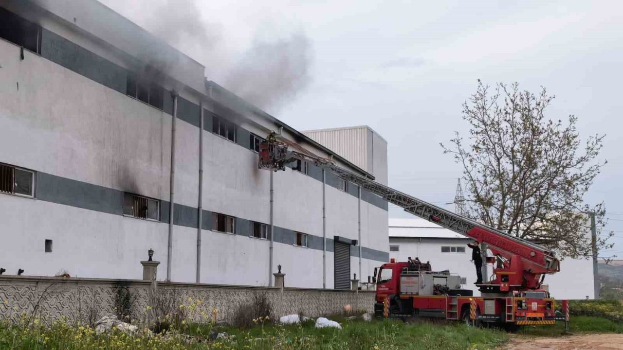 Bursa’da mobilya fabrikasında korkutan yangın