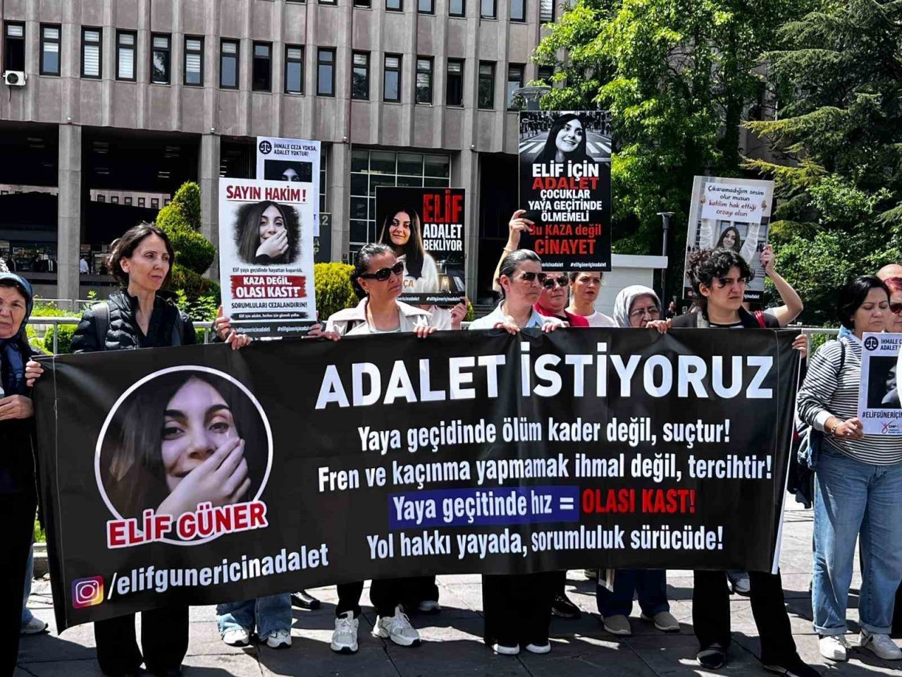 Ankara’da yaya geçidinde otomobilin çarpması ile hayatını kaybeden Elif’in davasına devam edildi